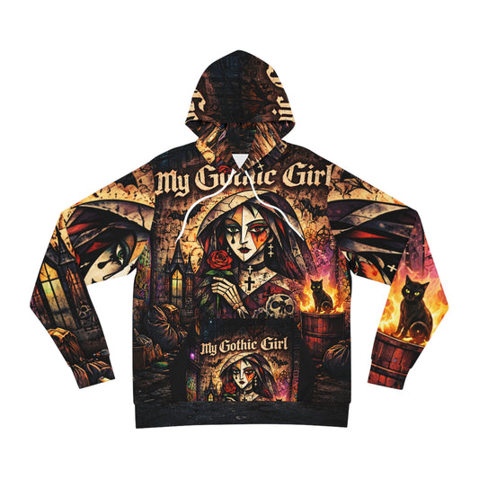 My Gothic Girl Pop Art Nun Hoodie — Graphic Athletic Pullover