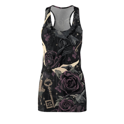 Copy of Gothic Rose Racerback Dress — Dark Burgundy Rose All-Over Print