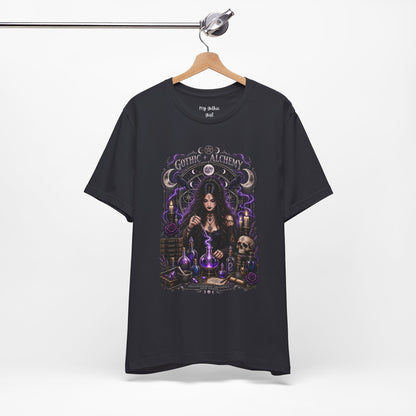 Gothic Alchemy T-Shirt — Witch Potion Skull Graphic Tee
