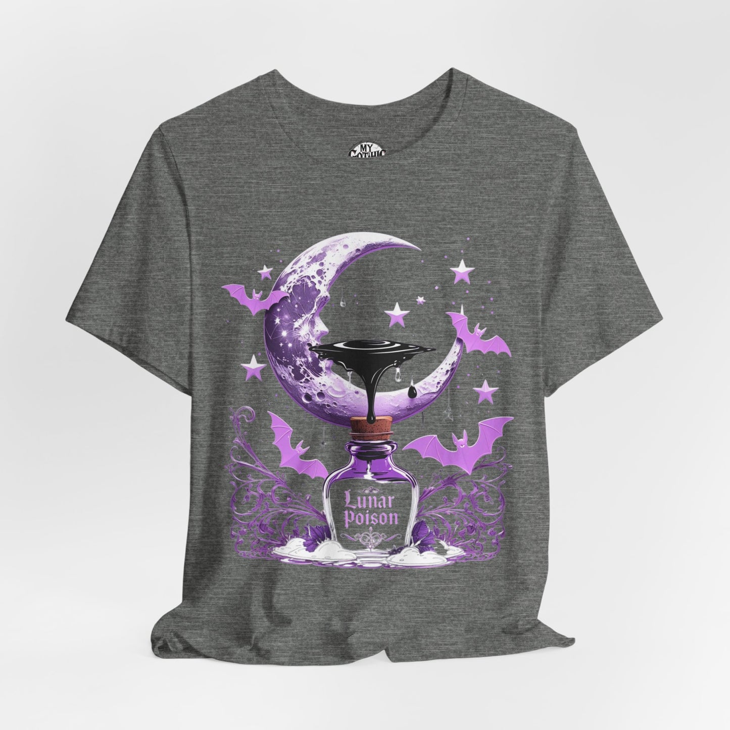 “Lunar Poison” — Celestial Alchemy Gothic Graphic T-Shirt – Alt Aesthetic Poetic Goth Street-wear