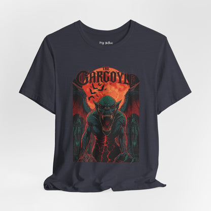 "The Gargoyle" — Dark Gothic Winged Statue Graphic Tee Design