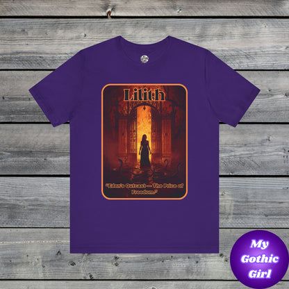 “Lilith  —  Eden’s Outcast, The Price of Freedom.” Graphic T-Shirt – Alt Aesthetic Poetic Goth Street-wear