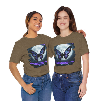 My Gothic Girl T-Shirt "Purple Gothic Butterfly" – Whimsy Goth Streetwear, Dark Poetry Fashion, Alt Aesthetic Apparel