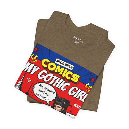 My Gothic Girl Comic Book Graphic Tee – Whimsy Goth Streetwear, Dark Poetry Fashion, Alt Aesthetic Apparel