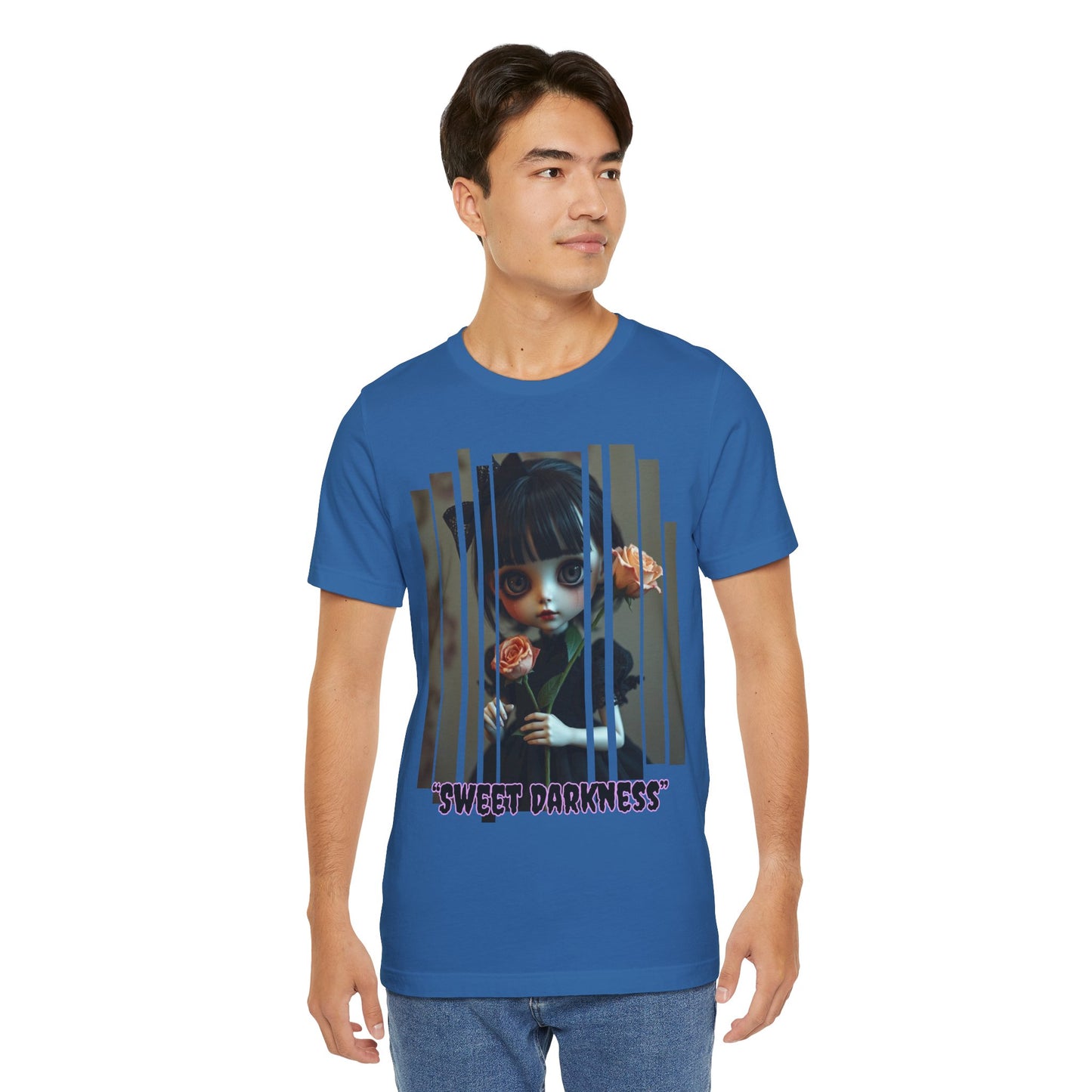 “Sweet Darkness” — Kawaii-style Gothic doll Graphic T-Shirt – Alt Aesthetic Poetic Goth Street-wear