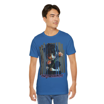 “Sweet Darkness” — Kawaii-style Gothic doll Graphic T-Shirt – Alt Aesthetic Poetic Goth Street-wear