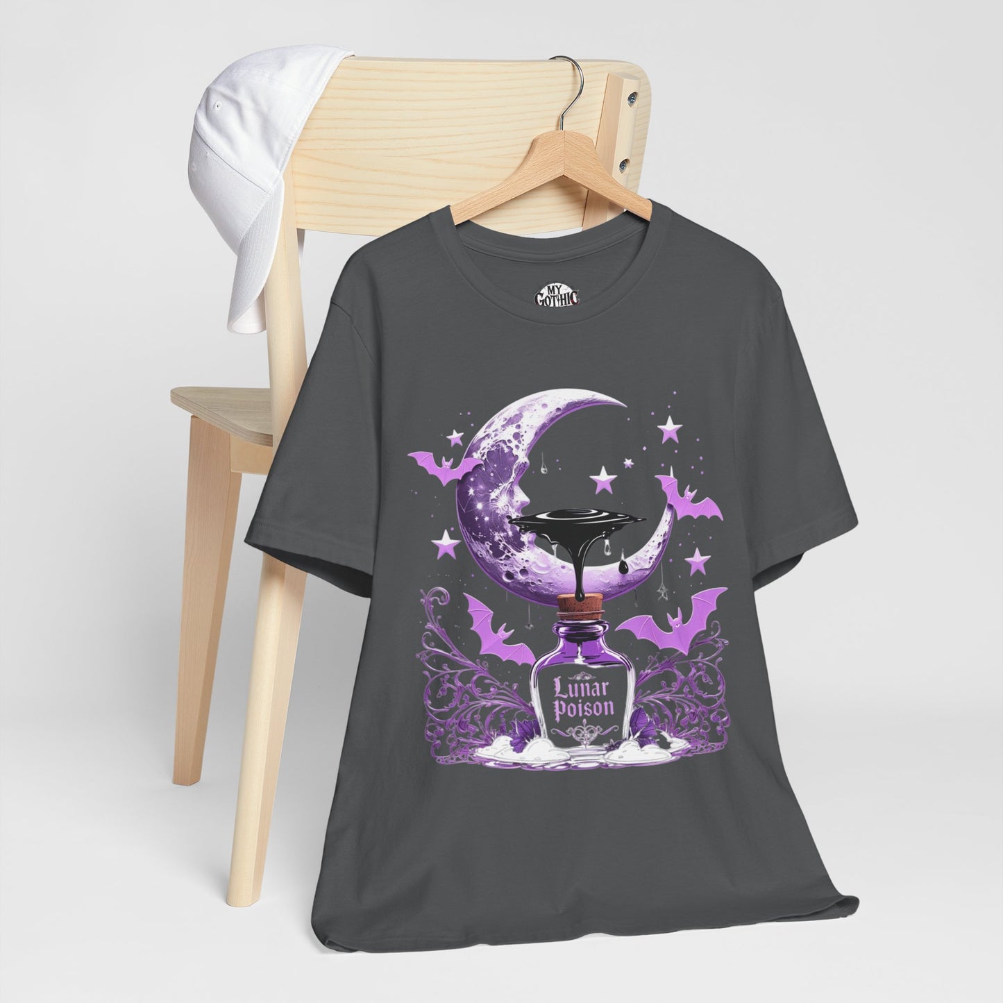 “Lunar Poison” — Celestial Alchemy Gothic Graphic T-Shirt – Alt Aesthetic Poetic Goth Street-wear