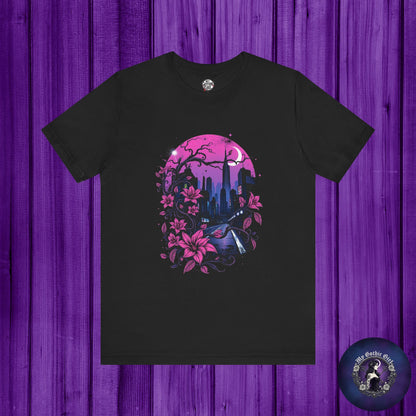 “Dark Bloom” — WhimsyGoth Floral Tee – Alt Aesthetic Poetic Goth Street-wear