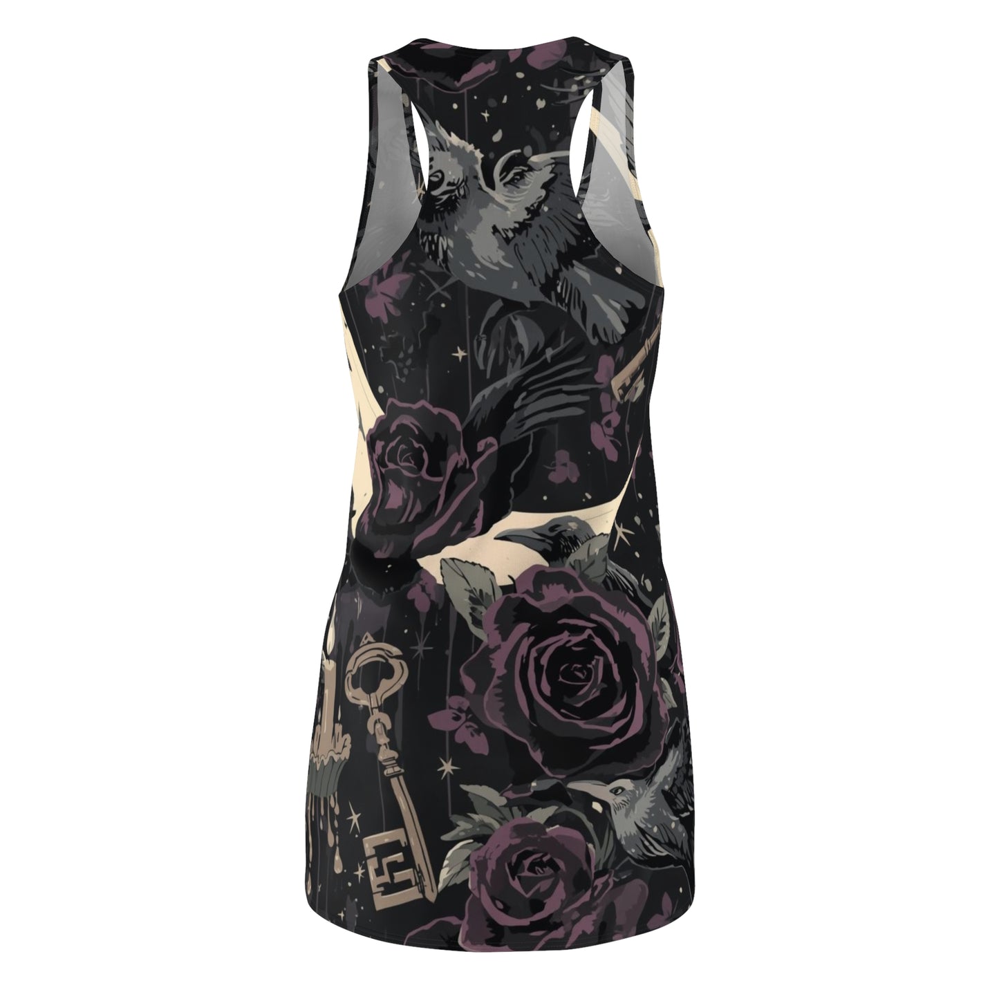 Copy of Gothic Rose Racerback Dress — Dark Burgundy Rose All-Over Print
