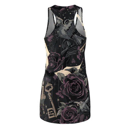 Copy of Gothic Rose Racerback Dress — Dark Burgundy Rose All-Over Print