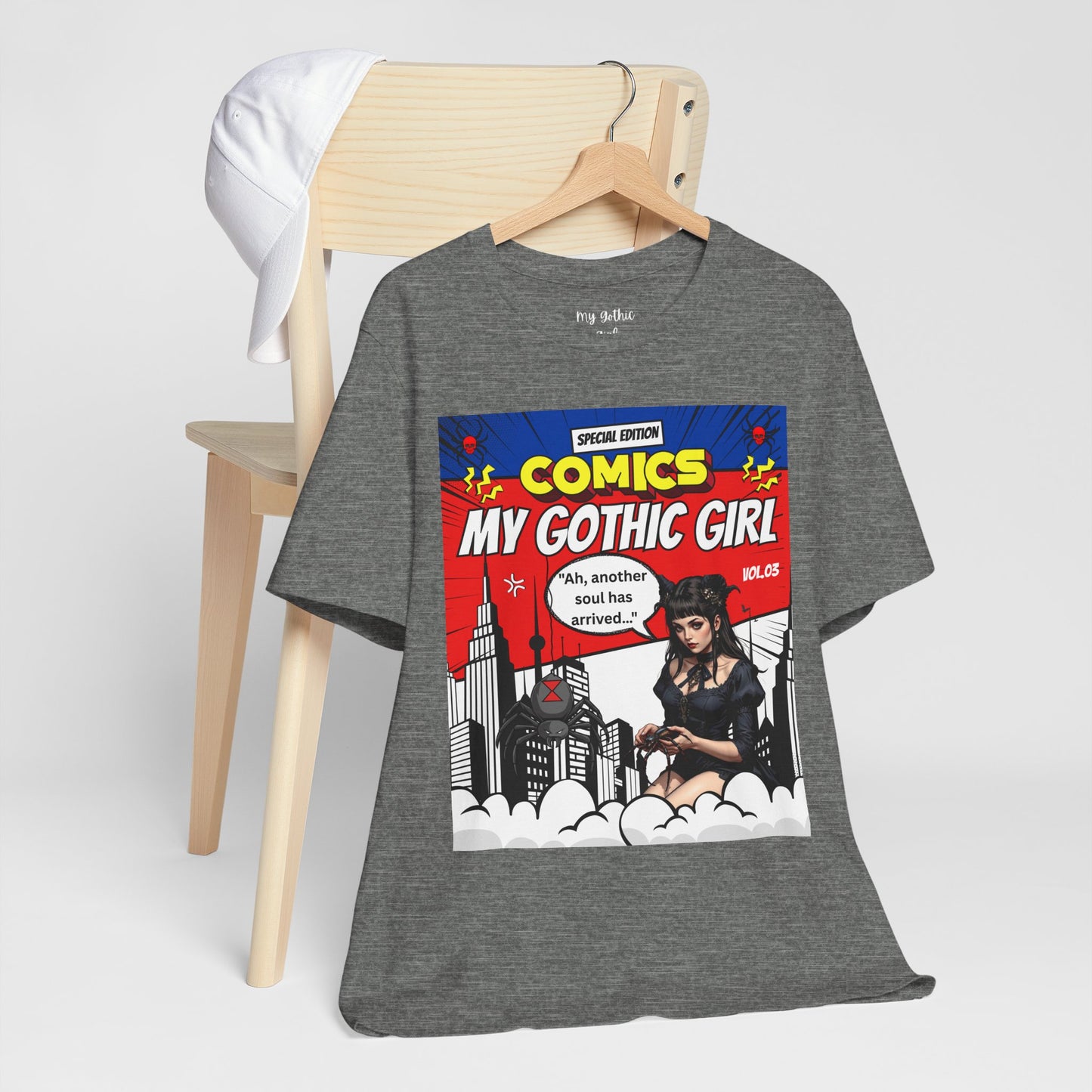 My Gothic Girl Comic Book Graphic Tee – Whimsy Goth Streetwear, Dark Poetry Fashion, Alt Aesthetic Apparel