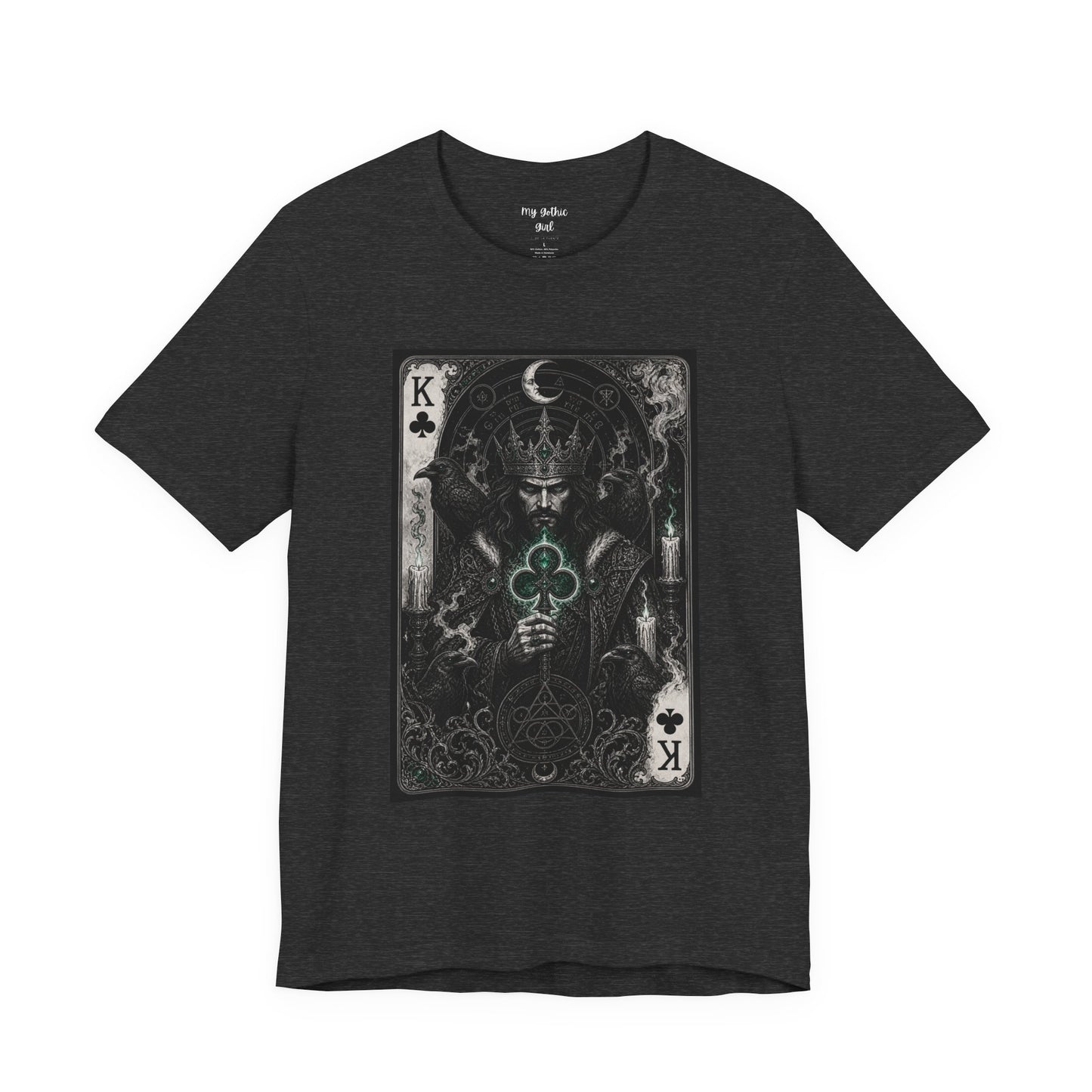 King of Clubs Playing Card T-Shirt — Gothic Card Deck Graphic Tee
