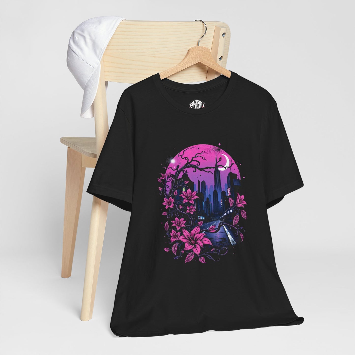 “Dark Bloom” — WhimsyGoth Floral Tee – Alt Aesthetic Poetic Goth Street-wear