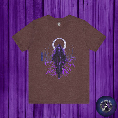 “Celestial Enchantress”  Gothic Graphic T-Shirt – Alt Aesthetic Poetic Goth Street-wear