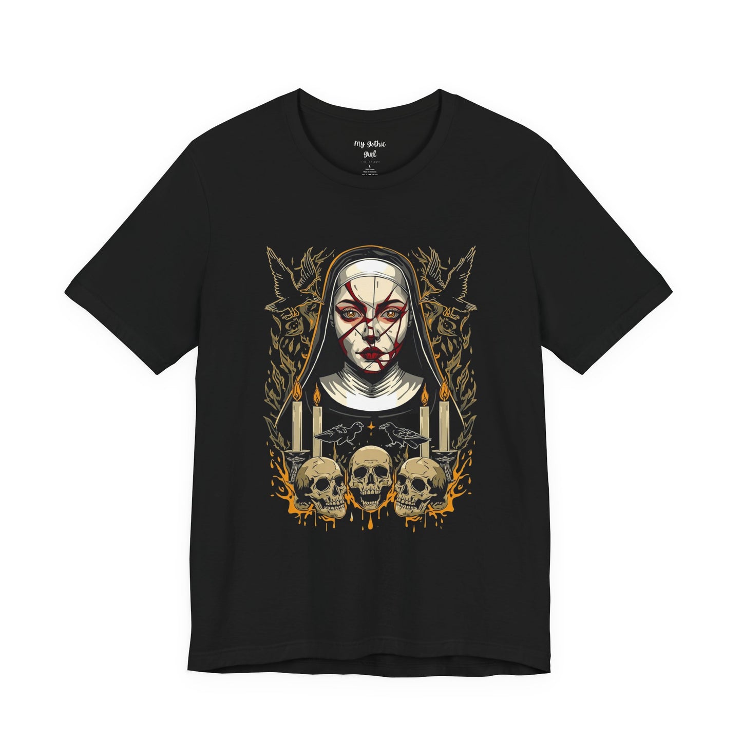 Nocturne Nun Gothic Pop Art T-Shirt