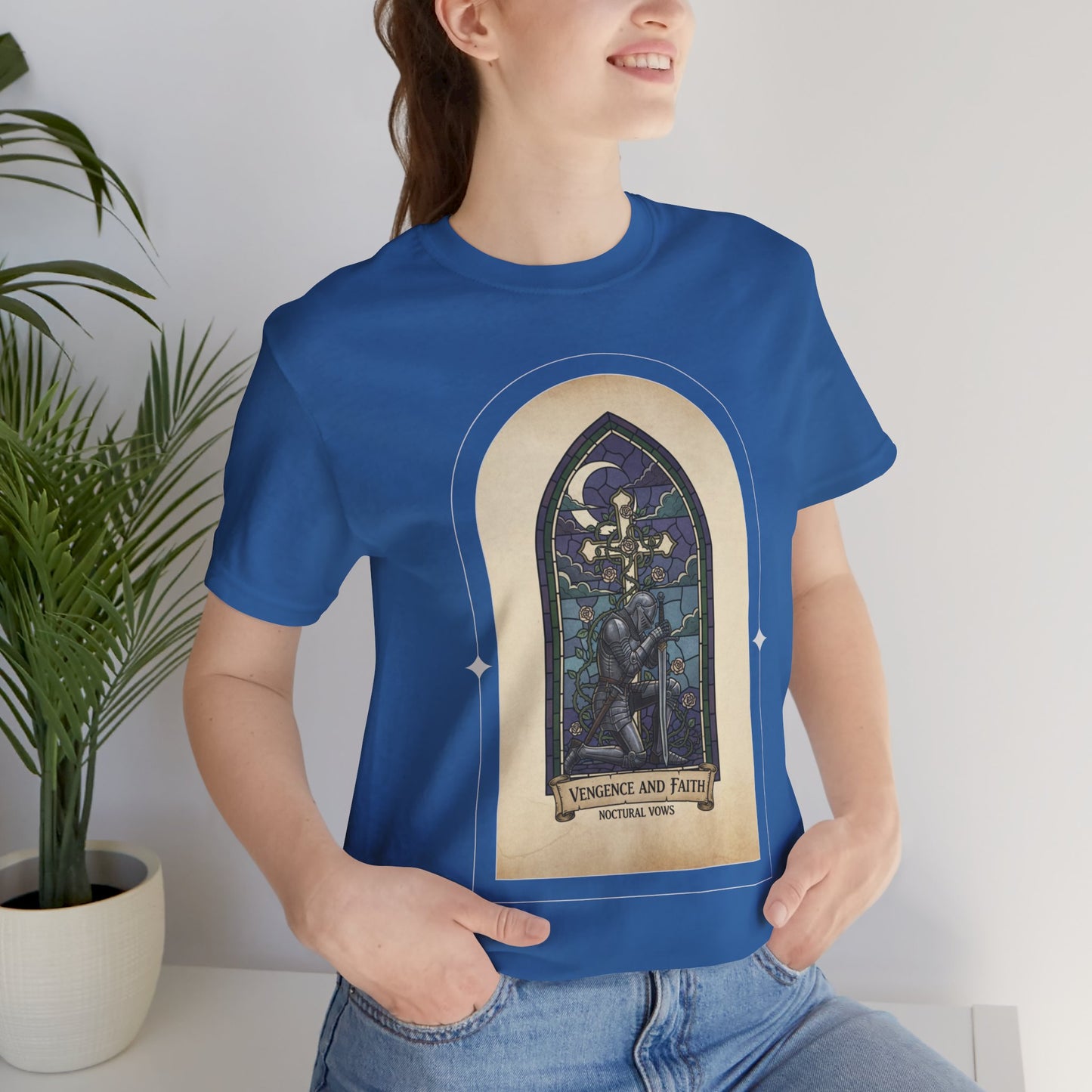"Vengeance and Faith"  Gothic Graphic T-Shirt – Alt Aesthetic Poetic Goth Streetwear