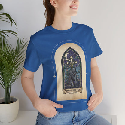 "Vengeance and Faith"  Gothic Graphic T-Shirt – Alt Aesthetic Poetic Goth Streetwear