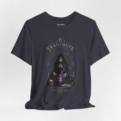 Transmute Your Darkness Alchemist Arts Tee — Witchy Occult Graphic T-Shirt
