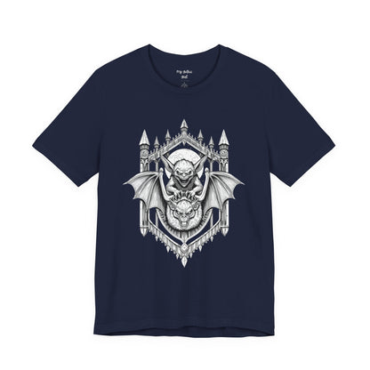 A Sinister Gremlin Riding on a Flying Bat - Graphic Tee