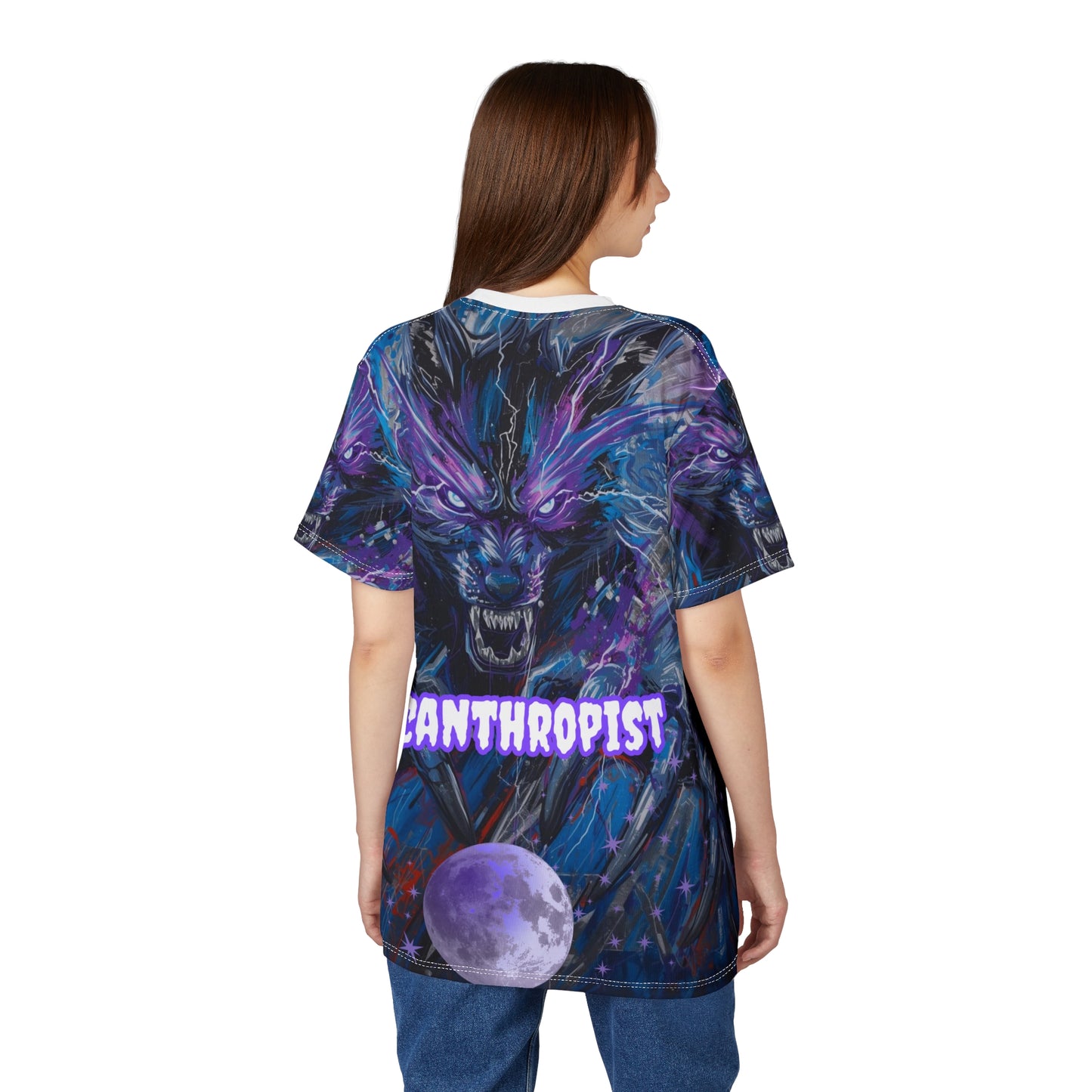 Lycanthropist Werewolf and Moon Gothic Graphic T-Shirt – Dark Romance All Over Print My Gothic Girl
