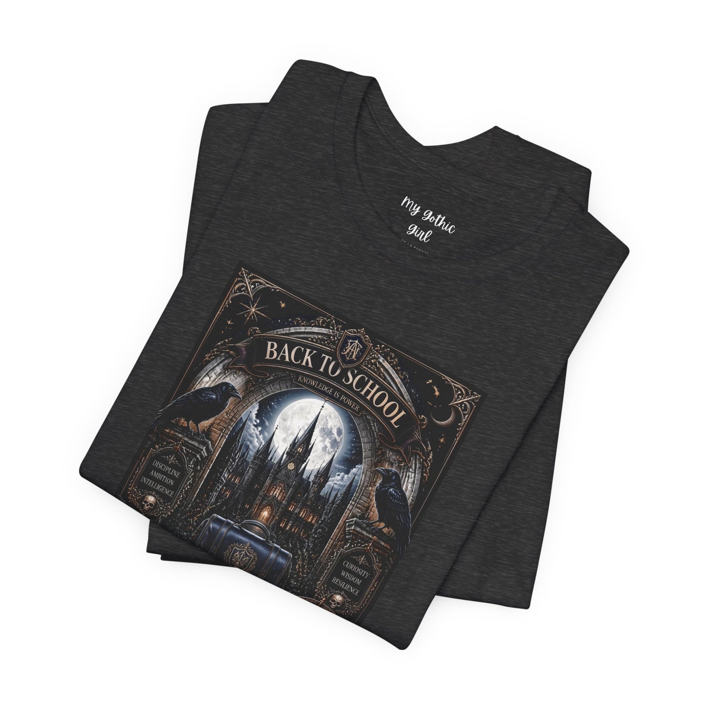 Back to School Gothic T-Shirt — Haunted Academy Illustration