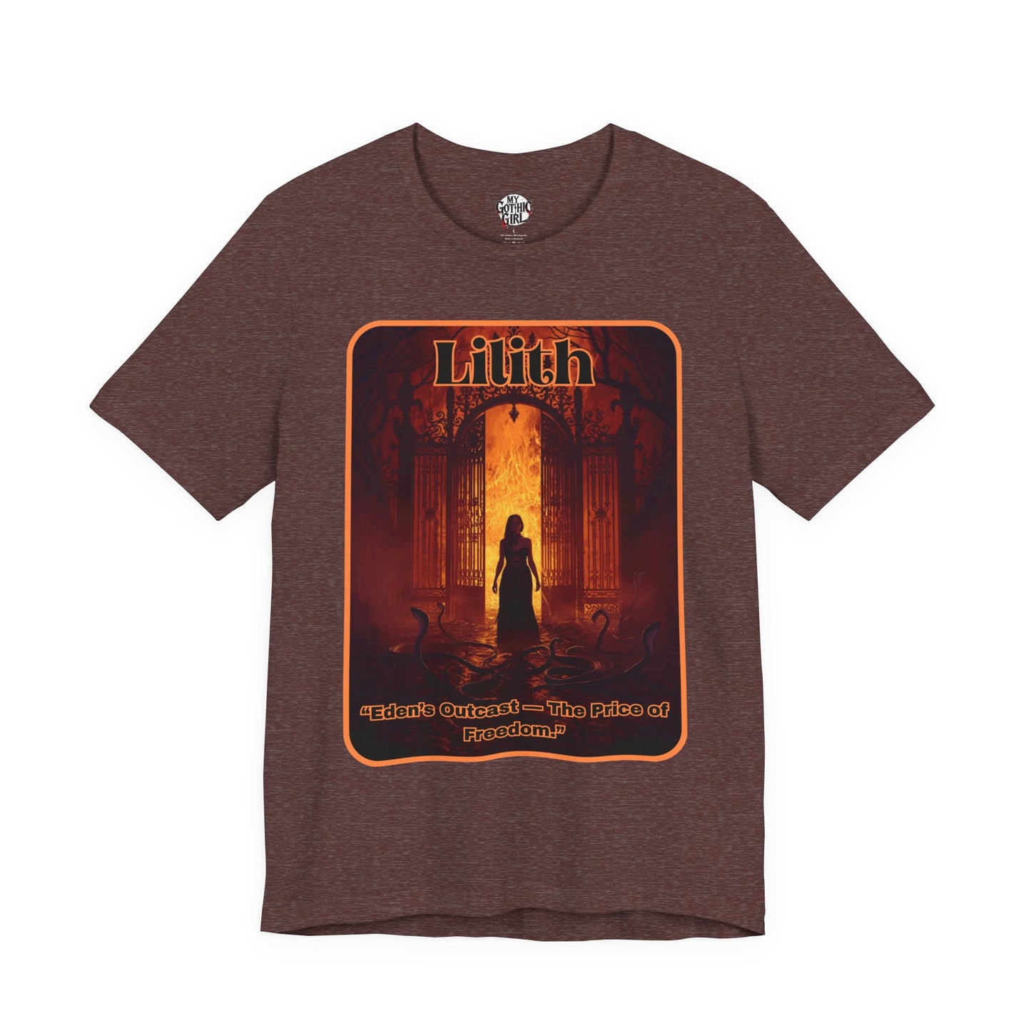 “Lilith  —  Eden’s Outcast, The Price of Freedom.” Graphic T-Shirt – Alt Aesthetic Poetic Goth Street-wear