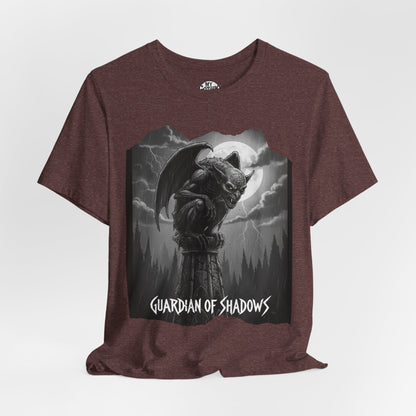 "Guardian of Shadows"  Gothic Graphic T-Shirt – Alt Aesthetic Poetic Goth Streetwear