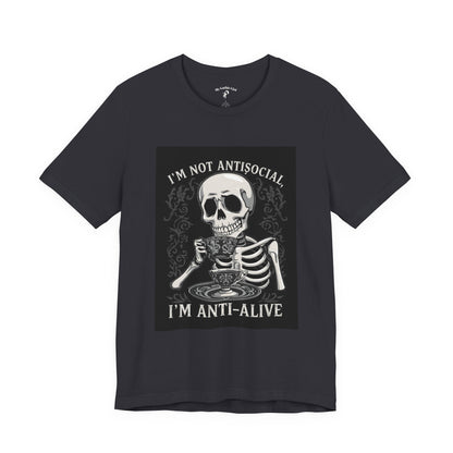 My Gothic Girl "I'M ANTI ALIVE" Graphic T-Shirt Unisex Gothic Dark Fashion Casual Wear