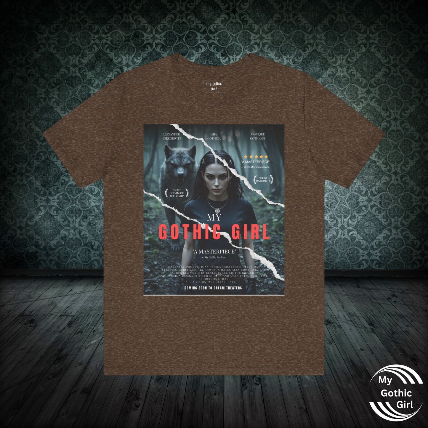My Gothic Girl T-Shirt "Movie Poster" – Whimsy Goth Streetwear, Dark Poetry Fashion, Alt Aesthetic Apparel
