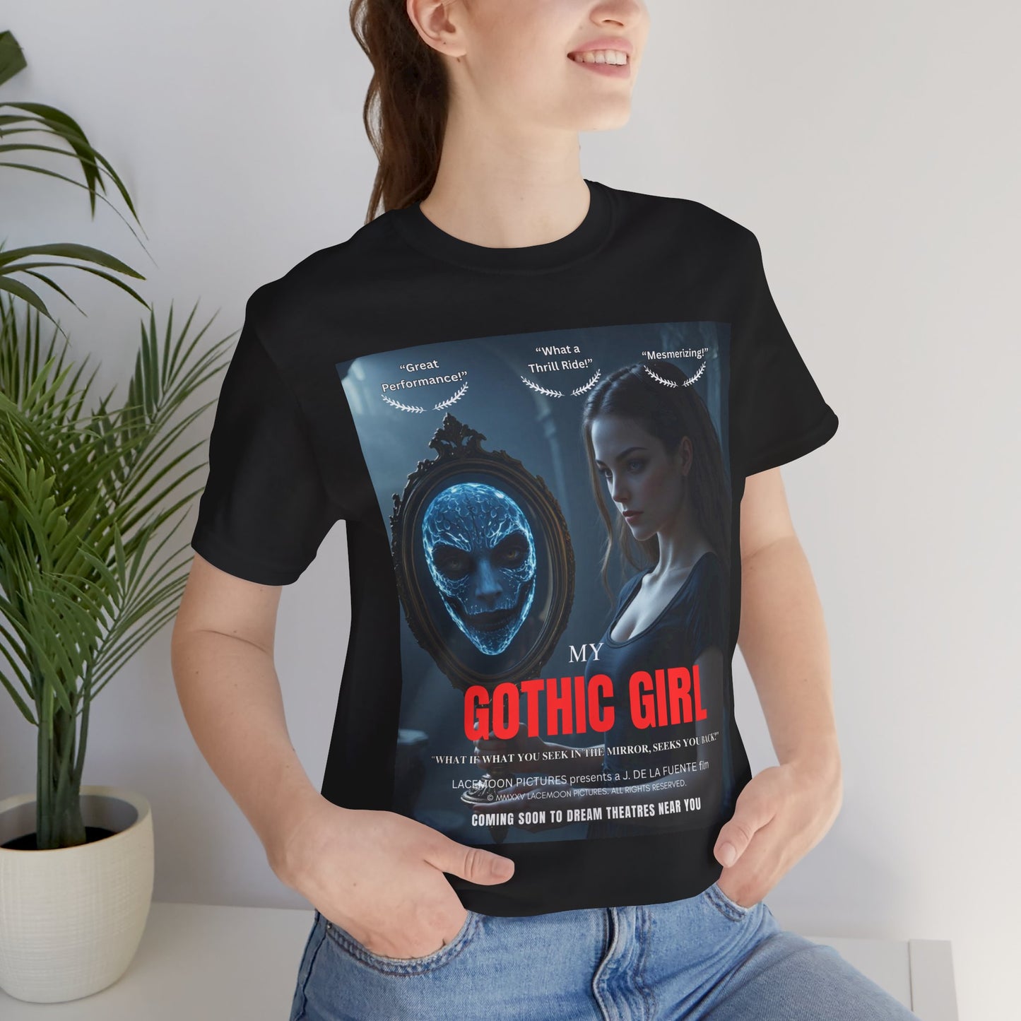 My Gothic Girl "Movie Poster" Graphic Tee – Gothic Streetwear, Whimsy Goth, Dark Poetry Alt Fashion