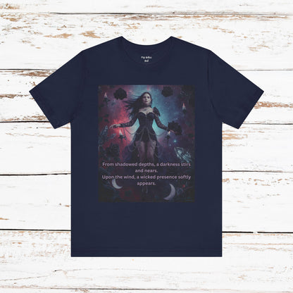Fantasy Witch T‑Shirt — "From shadowed depths..." Mystical Gothic Tee