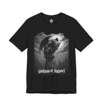"Guardian of Shadows"  Gothic Graphic T-Shirt – Alt Aesthetic Poetic Goth Streetwear