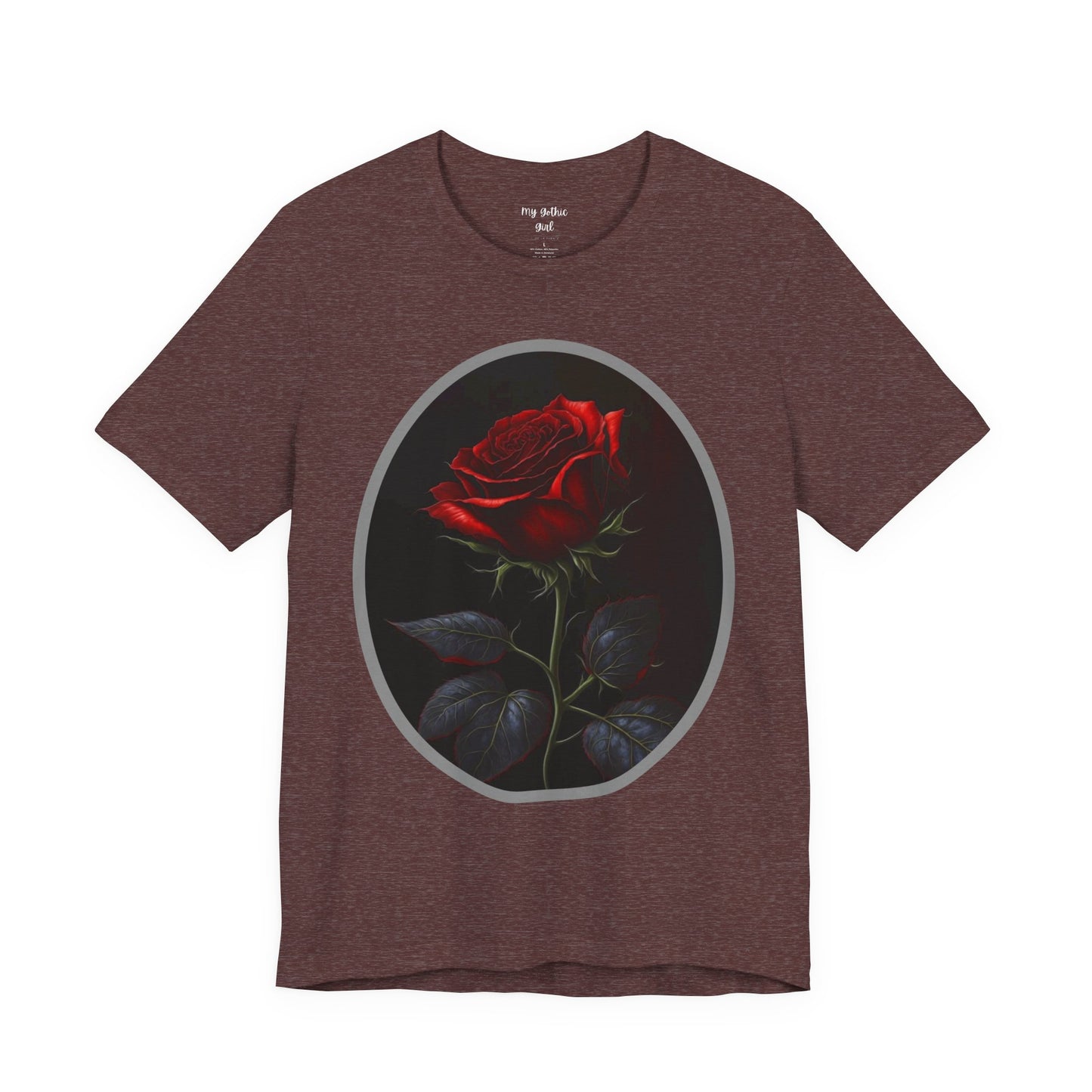 My Gothic Girl T-Shirts for Women & Men "Linda's Red Rose" Dark Aesthetic & Alternative Tees – My Gothic Girl
