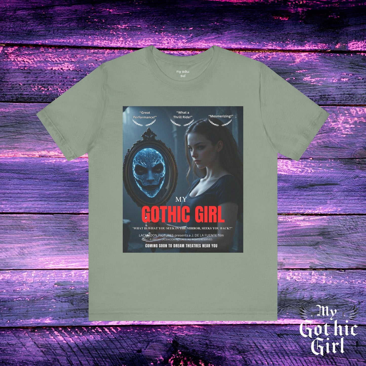 My Gothic Girl "Movie Poster" Graphic Tee – Gothic Streetwear, Whimsy Goth, Dark Poetry Alt Fashion