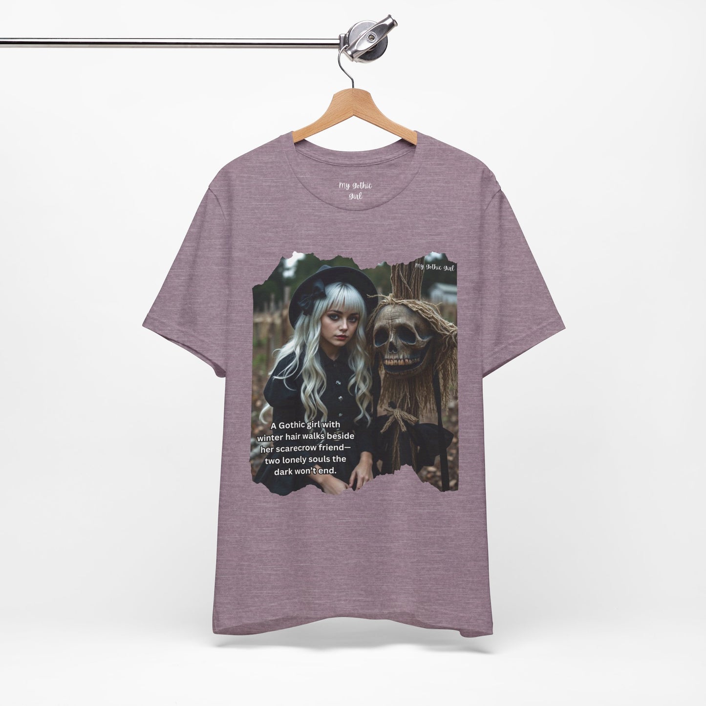 My Gothic Girl T-Shirt "Scarecrow Friend" – Whimsy Goth Streetwear, Dark Poetry Fashion, Alt Aesthetic Apparel