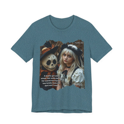 My Gothic Girl T-Shirt "Scarecrow Friend" – Whimsy Goth Streetwear, Dark Poetry Fashion, Alt Aesthetic Apparel