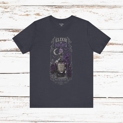 "Elixir of Night - Alchemy for the Soul" Gothic Design Short Sleeve T Shirt