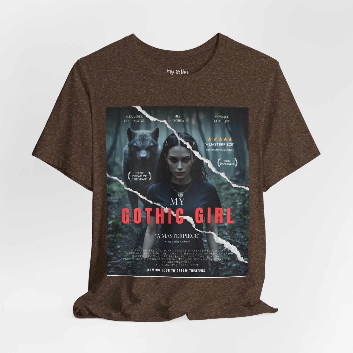 My Gothic Girl T-Shirt "Movie Poster" – Whimsy Goth Streetwear, Dark Poetry Fashion, Alt Aesthetic Apparel