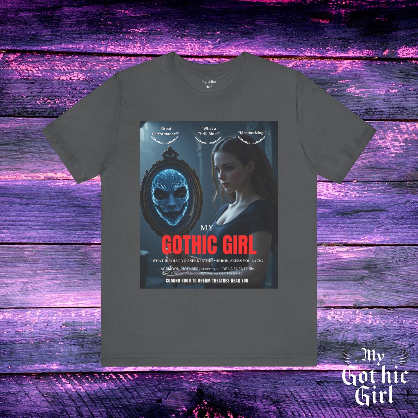 My Gothic Girl "Movie Poster" Graphic Tee – Gothic Streetwear, Whimsy Goth, Dark Poetry Alt Fashion