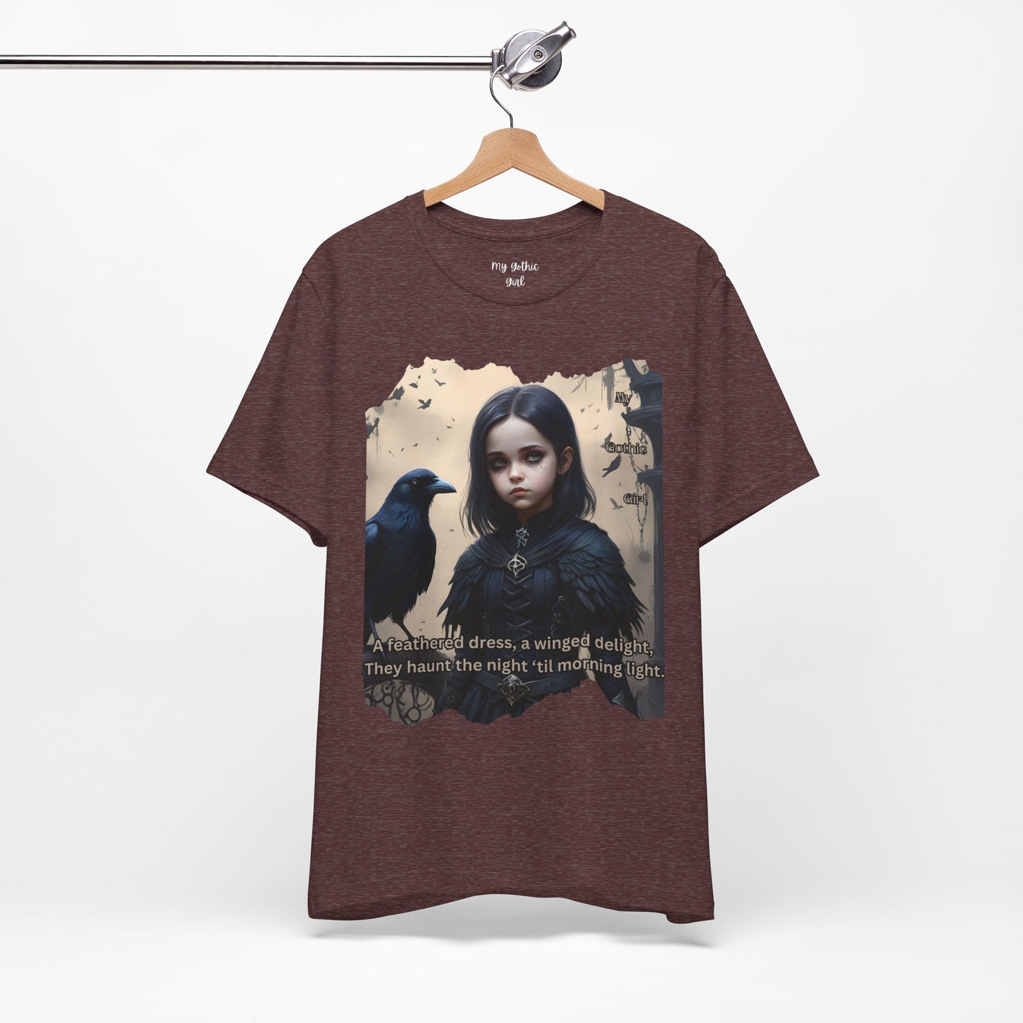 My Gothic Girl T-Shirt "Black Raven"  Whimsy Goth, Goth Fashion, Poetic Gothic Street Wear