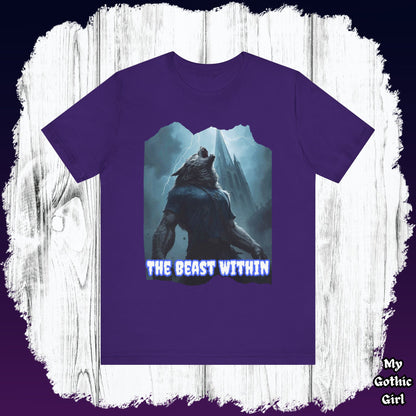 My Gothic Girl "The Beast Within" Graphic T-Shirt Unisex Gothic Dark Fashion Casual Wear