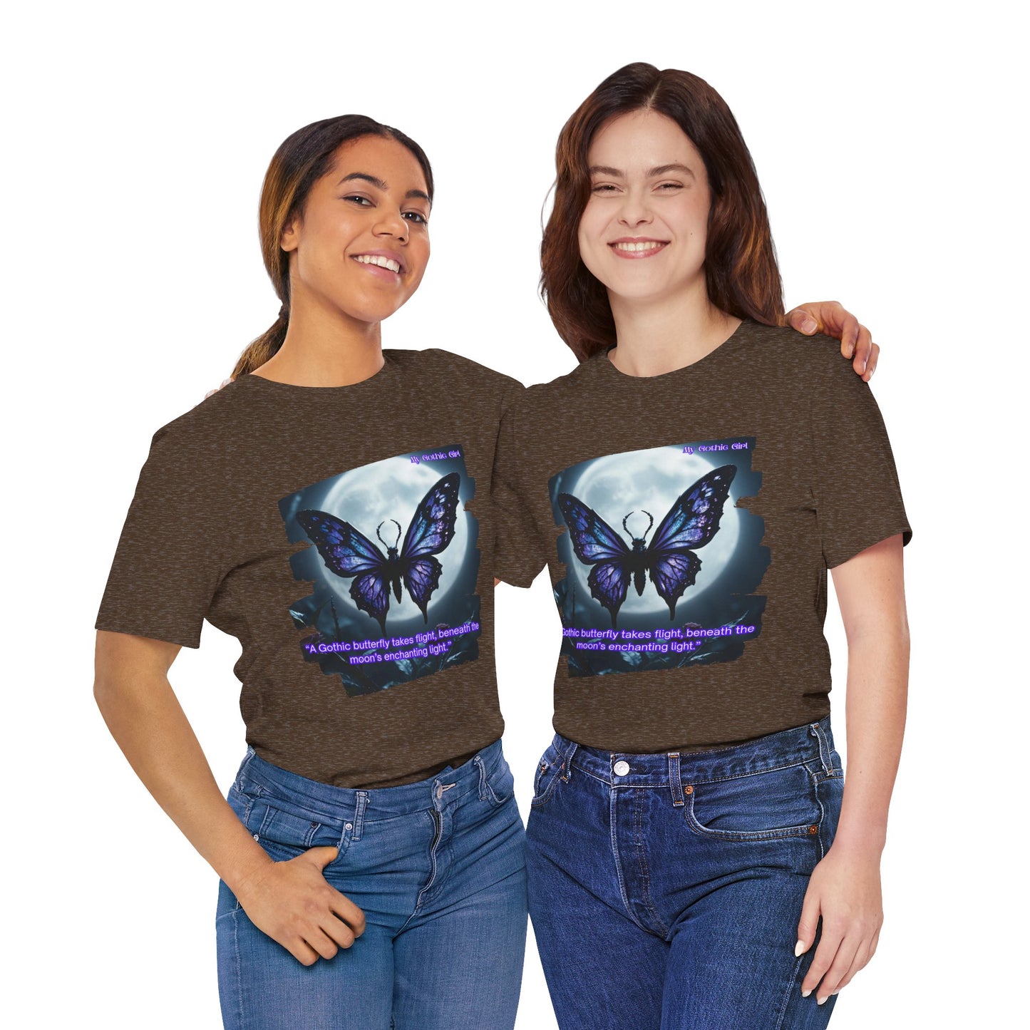 My Gothic Girl T-Shirt "Purple Gothic Butterfly" – Whimsy Goth Streetwear, Dark Poetry Fashion, Alt Aesthetic Apparel