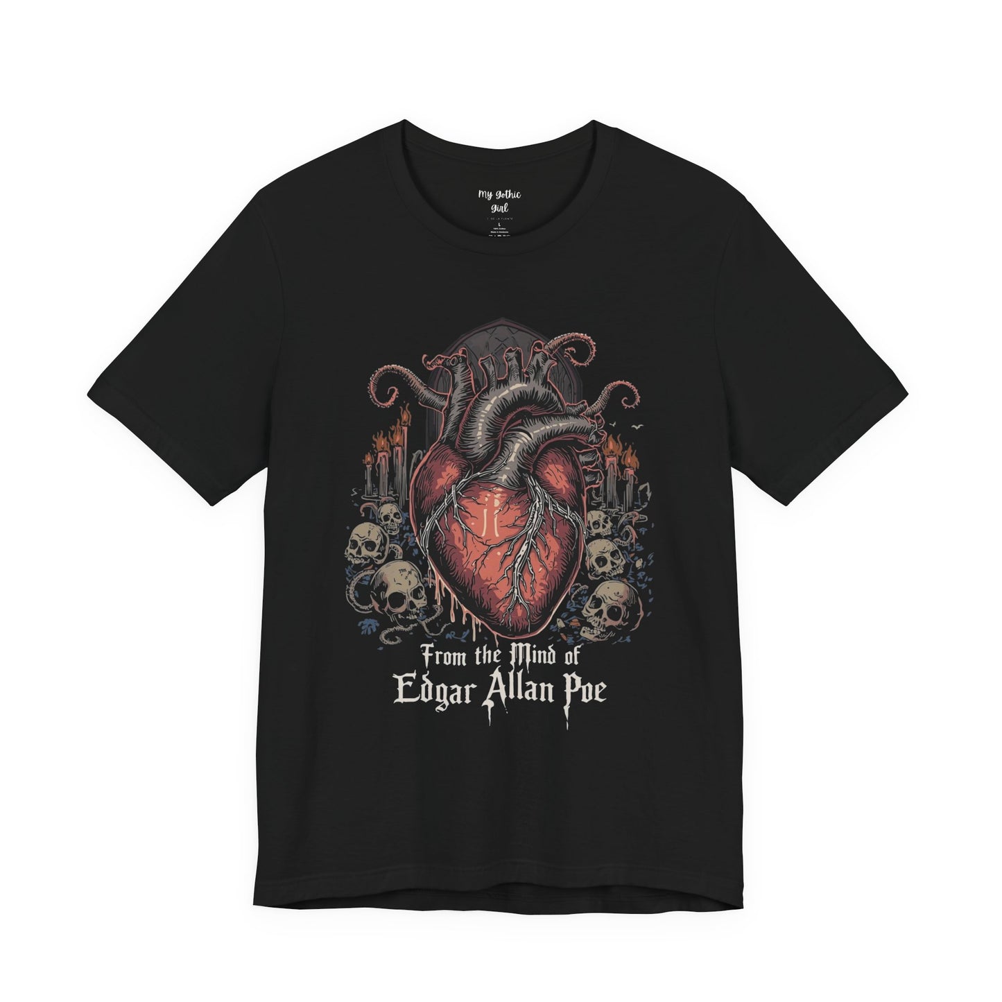 "From The Mind Of Edgar Allan Poe"  Gothic Literary T-Shirt