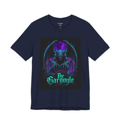 "The Gargoyle" — Dark Gothic Winged Statue Graphic Tee Design