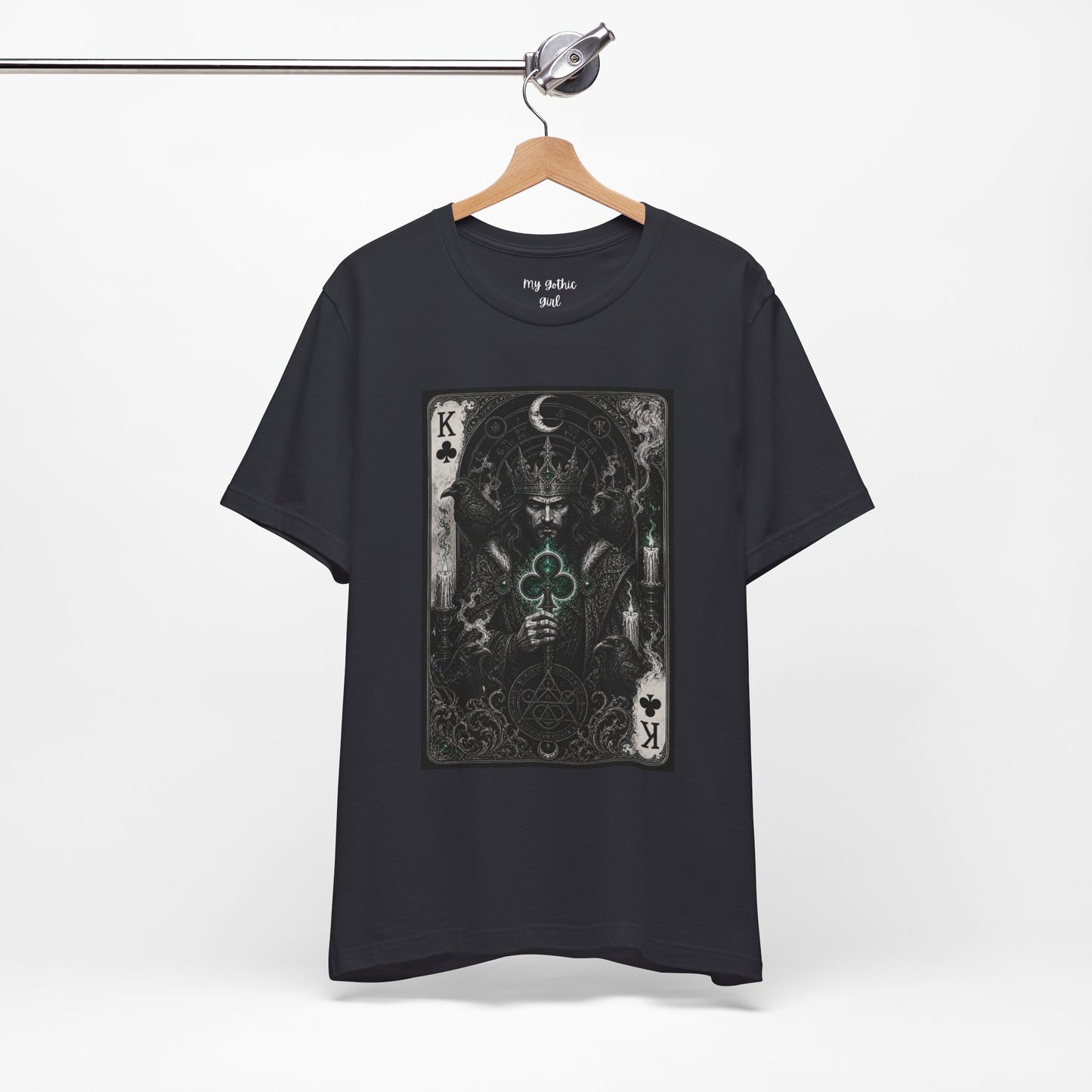 King of Clubs Playing Card T-Shirt — Gothic Card Deck Graphic Tee