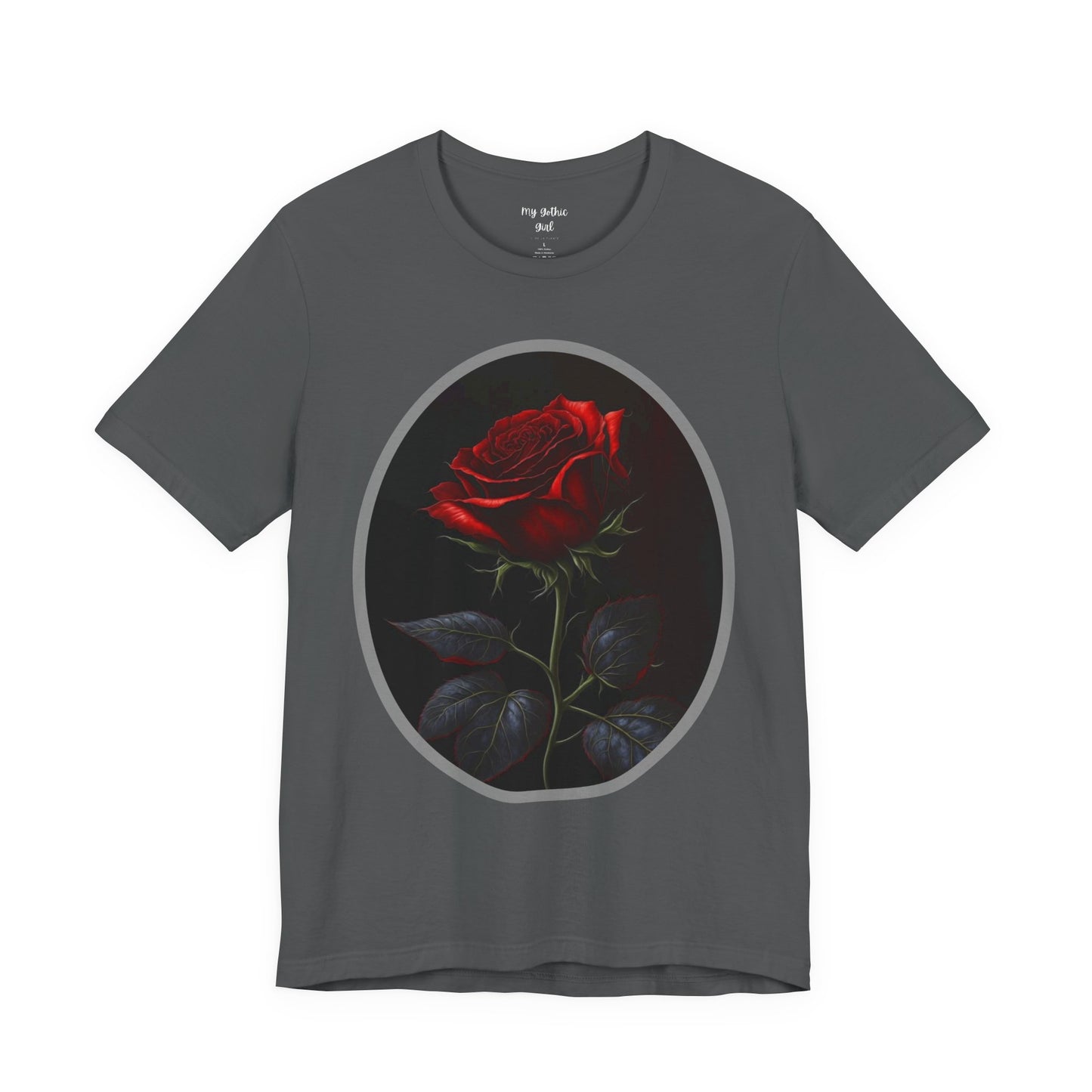 My Gothic Girl T-Shirts for Women & Men "Linda's Red Rose" Dark Aesthetic & Alternative Tees – My Gothic Girl