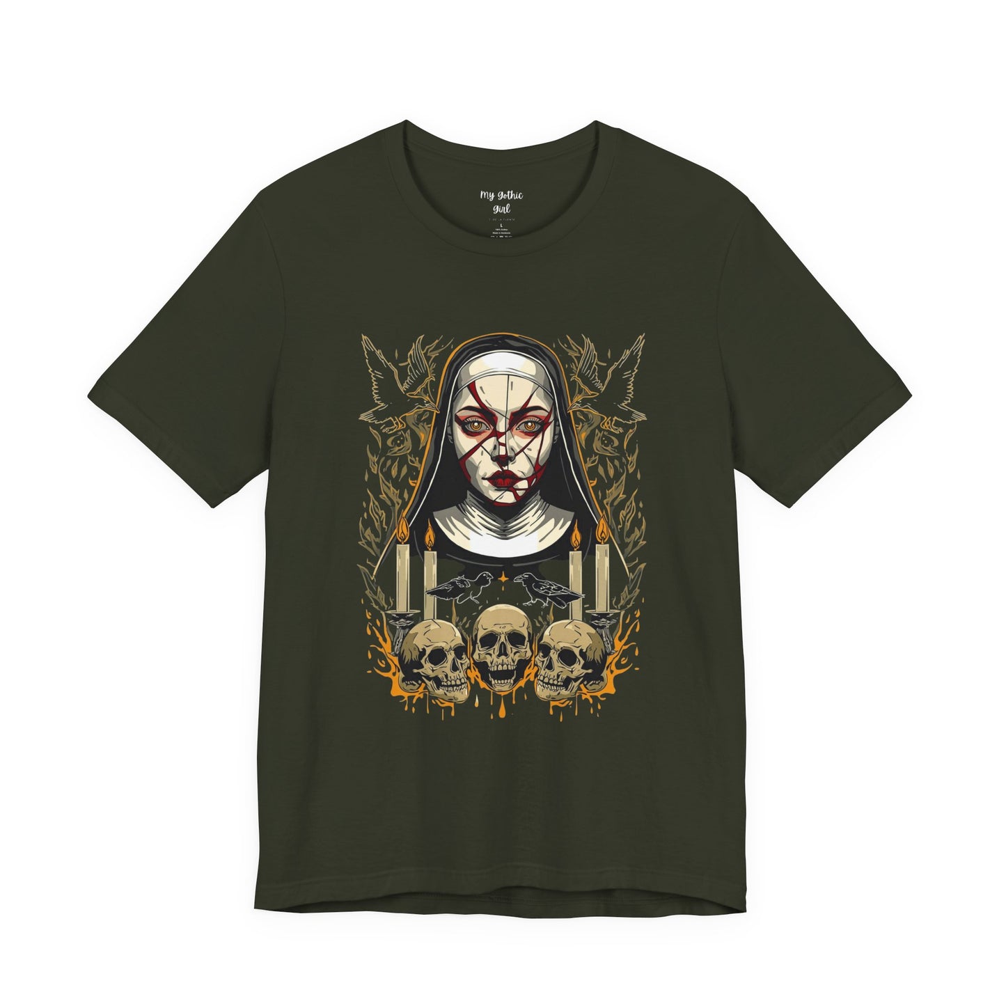 Nocturne Nun Gothic Pop Art T-Shirt