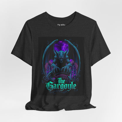 "The Gargoyle" — Dark Gothic Winged Statue Graphic Tee Design