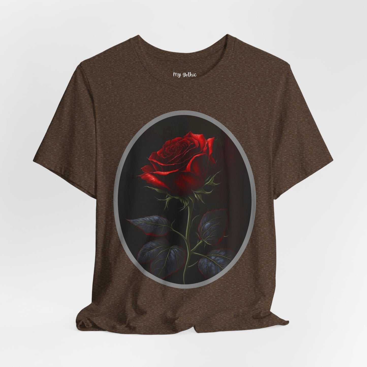 My Gothic Girl T-Shirts for Women & Men "Linda's Red Rose" Dark Aesthetic & Alternative Tees – My Gothic Girl