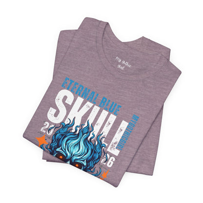 Eternal Blue Skull Flame Gothic Tee